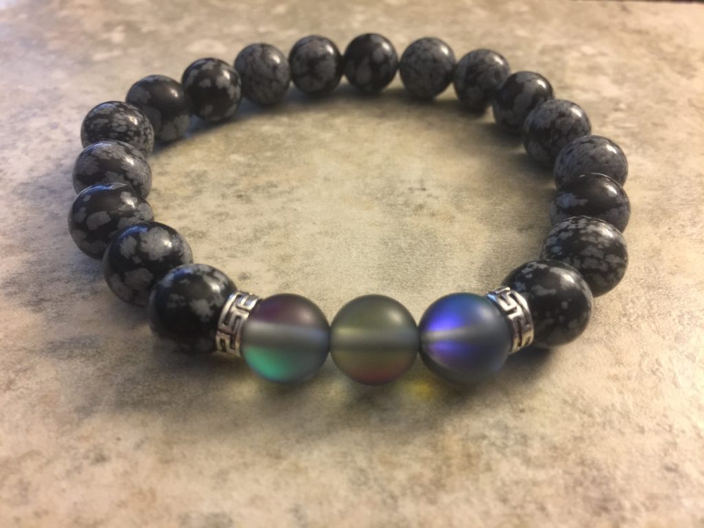 Snowflake Obsidian Black Rainbow Quartz